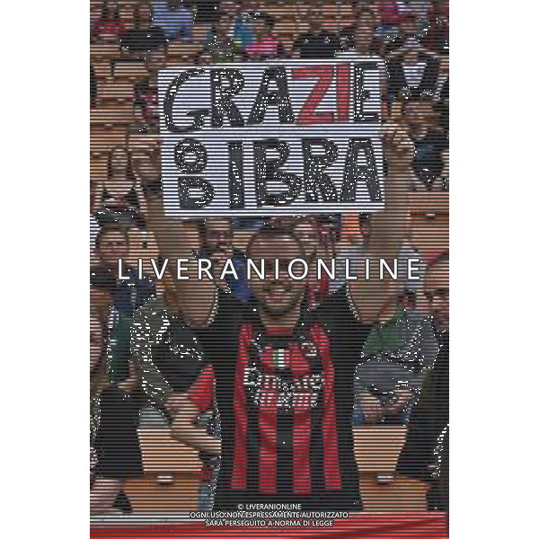 striscione omaggio tifosi a Zlatan Ibrahimovic (Milan) Milan vs Hellas Verona Milano 04-06-2023 Stadio Giuseppe Meazza - San Siro Campionato Serie A TIM - 38a giornata foto Roberto Garavaglia/ag. Aldo Liverani sas