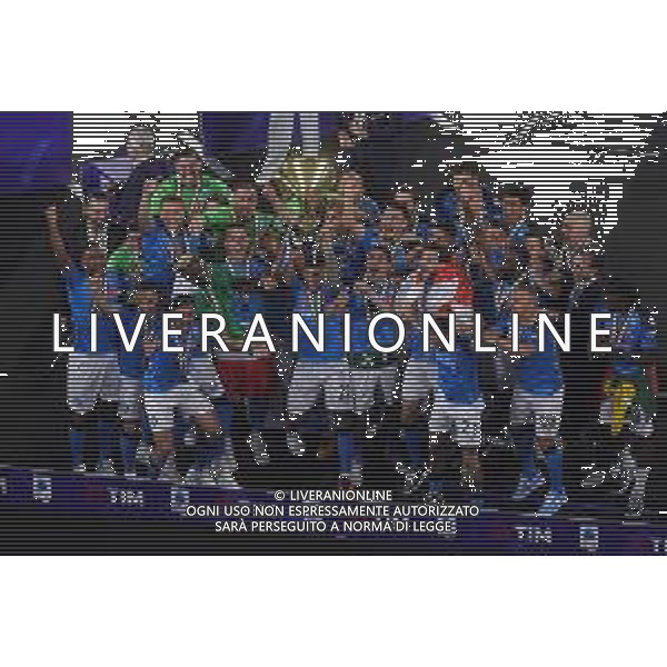 04-06-2023 NAPOLI CAMPIONATO DI CALCIO SERIE A NAPOLI SAMPDORIA nella foto: Il Napoli riceve la coppa del campionato Foto Mosca, Ag.Liverani