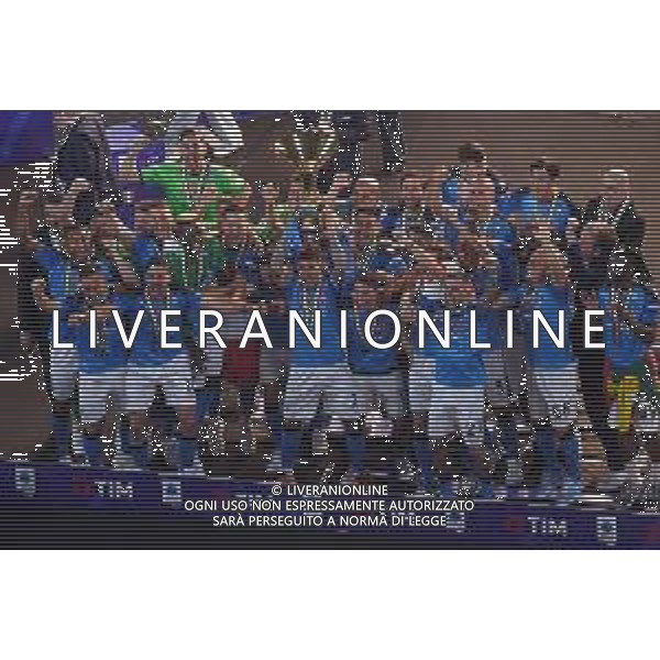 04-06-2023 NAPOLI CAMPIONATO DI CALCIO SERIE A NAPOLI-SAMPDORIA nella foto: Il Napoli riceve la coppa del campionato Foto Mosca, Ag.Liverani