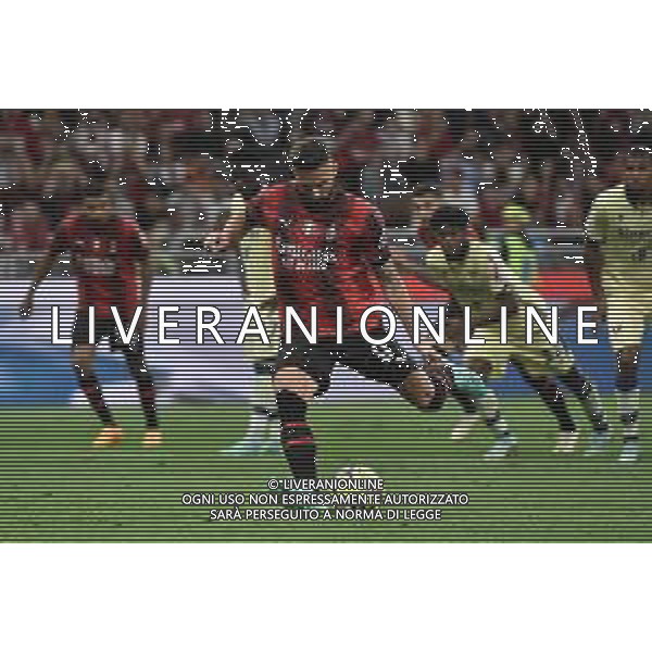 Olivier Giroud (Milan) segna il gol dell\'1 a 0 Milan vs Hellas Verona Milano 04-06-2023 Stadio Giuseppe Meazza - San Siro Campionato Serie A TIM - 38a giornata foto Roberto Garavaglia/ag. Aldo Liverani sas / AGENZIA ALDO LIVERANI SAS