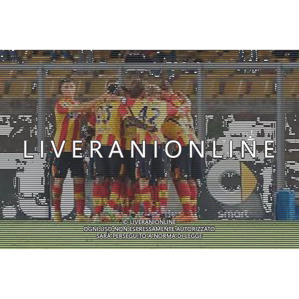 Lameck Banda (US Lecce) celebrates after scoring a goal with teammates during the Italian soccer Serie A match US Lecce vs Bologna FC on June 04, 2023 at Via del Mare Stadium in Lecce, Italy. Photo by Emmanuele Mastrodonato/ag. Aldo Liverani sas
