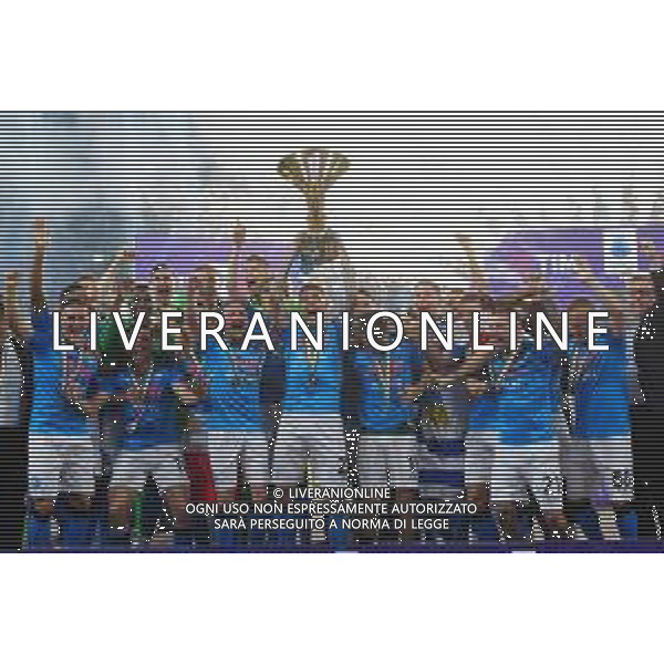 04-06-2023 NAPOLI-CAMPIONATO DI CALCIO SERIE A NAPOLI-SAMPDORIA nella foto: Il Napoli riceve la coppa del campionato Foto Mosca, Ag.Liverani