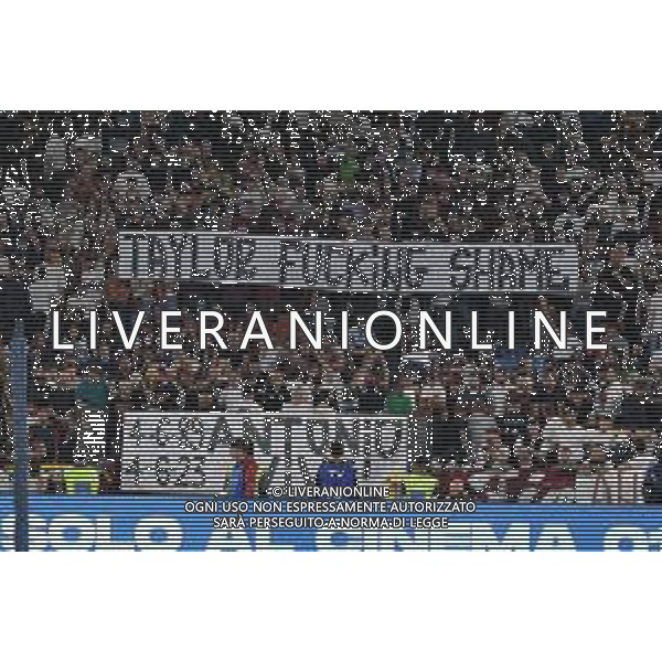 Roma vs Spezia Campionato Serie A TIM - 38 Giornata - Stadio Olimpico - Roma 04-06-2023 nella foto Striscione tifosi della sud contro Taylor arbitro della finale europa league ©Federico Gaetano / AGENZIA ALDO LIVERANI SAS