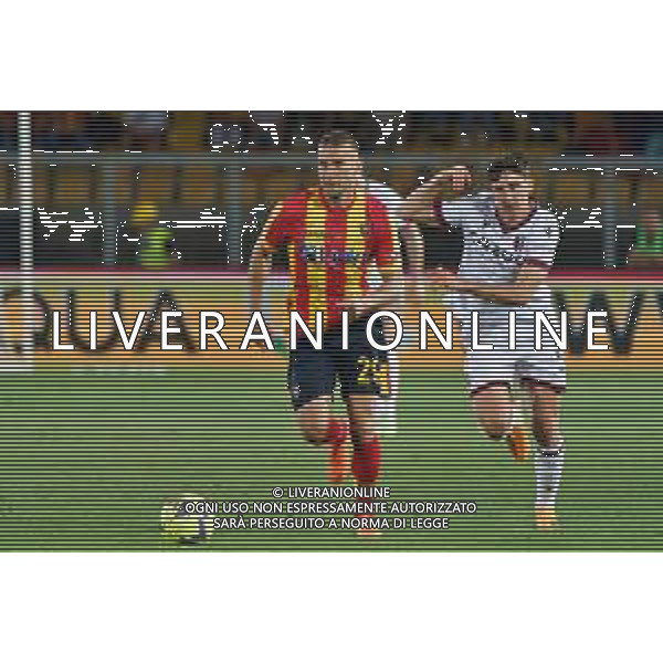 Alexis Blin (US Lecce) and Andrea Cambiaso (Bologna FC) during the Italian soccer Serie A match US Lecce vs Bologna FC on June 04, 2023 at Via del Mare Stadium in Lecce, Italy. Photo by Emmanuele Mastrodonato/ag. Aldo Liverani sas