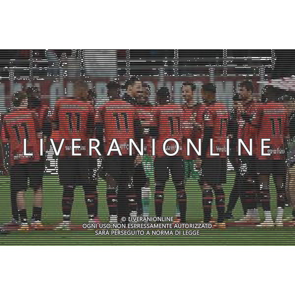 omaggio della squadra a Zlatan Ibrahimovic (Milan) Milan vs Hellas Verona Milano 04-06-2023 Stadio Giuseppe Meazza - San Siro Campionato Serie A TIM - 38a giornata foto Roberto Garavaglia/ag. Aldo Liverani sas / AGENZIA ALDO LIVERANI SAS