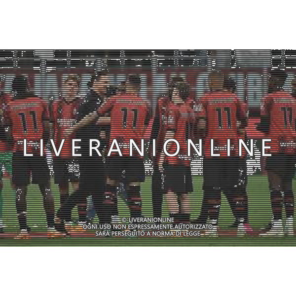 omaggio della squadra a Zlatan Ibrahimovic (Milan) Milan vs Hellas Verona Milano 04-06-2023 Stadio Giuseppe Meazza - San Siro Campionato Serie A TIM - 38a giornata foto Roberto Garavaglia/ag. Aldo Liverani sas / AGENZIA ALDO LIVERANI SAS
