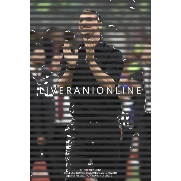 saluto Zlatan Ibrahimovic (Milan) Milan vs Hellas Verona Milano 04-06-2023 Stadio Giuseppe Meazza - San Siro Campionato Serie A TIM - 38a giornata foto Roberto Garavaglia/ag. Aldo Liverani sas / AGENZIA ALDO LIVERANI SAS