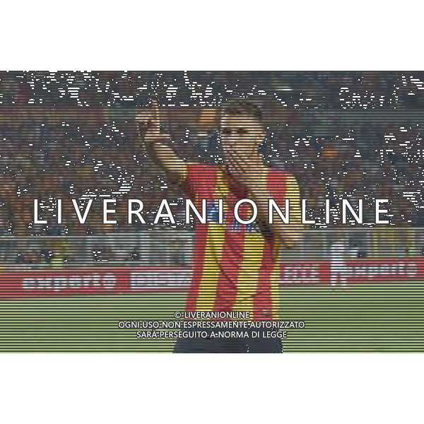 Remi Oudin (US Lecce) celebrates after scoring a goal during the Italian soccer Serie A match US Lecce vs Bologna FC on June 04, 2023 at Via del Mare Stadium in Lecce, Italy. Photo by Emmanuele Mastrodonato/ag. Aldo Liverani sas