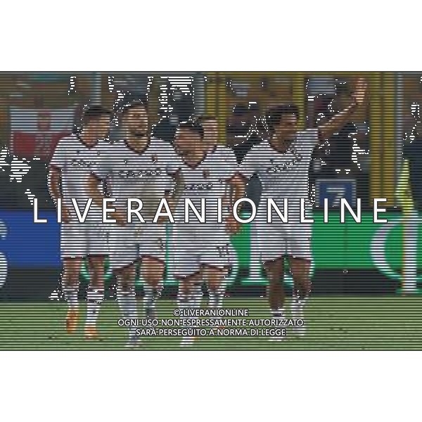 Joshua Zirkzee (Bologna FC) celebrates after scoring a goal during the Italian soccer Serie A match US Lecce vs Bologna FC on June 04, 2023 at Via del Mare Stadium in Lecce, Italy. Photo by Emmanuele Mastrodonato/ag. Aldo Liverani sas
