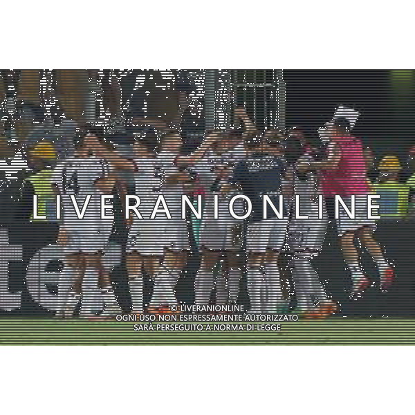 Bologna FC celebrates the victory during the Italian soccer Serie A match US Lecce vs Bologna FC on June 04, 2023 at Via del Mare Stadium in Lecce, Italy. Photo by Emmanuele Mastrodonato/ag. Aldo Liverani sas