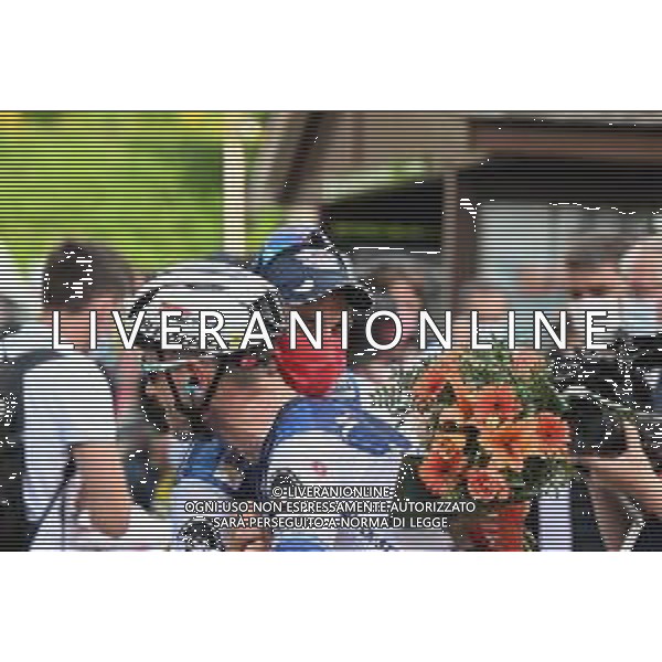 05-06-2023 Criterium Du Dauphine Libere; Tappa 02 Brassac Les Mines - La Chaise Dieu; 2023, Soudal - Quickstep; Alaphilippe, Julian; Devenyns, Dries; La Chaise Dieu; ©SIROTTI / AGENZIA ALDO LIVERANI SAS