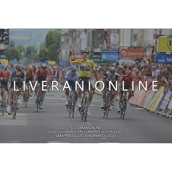 06-06-2023 Criterium Du Dauphine Libere; Tappa 03 Monistrol Sur Loire - Le Coteau; 2023, Jumbo - Visma; 2023, Bora - Hansgrohe; 2023, Jayco - Alula; 2023, Uae Emirates; Laporte, Christophe; Bennett, Sam; Groenewegen, Dylan; Trentin, Matteo; Le Coteau; ©SIROTTI / AGENZIA ALDO LIVERANI SAS
