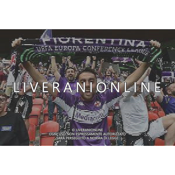 TVRG tifosi Fiorentina Fiorentina vs West Ham United Praga (CZE) 07-06-2023 Eden Arena Finale UEFA Conference League foto Roberto Garavaglia/ag. Aldo Liverani sas/AGENZIA ALDO LIVERANI SAS