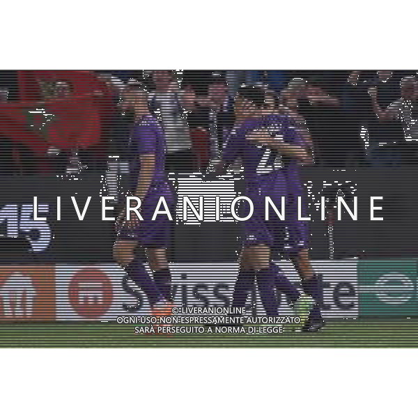 TVRG esultanza Fiorentina dopo il gol dell\'1 a 1 di Giacomo Bonaventura Fiorentina vs West Ham United Praga (CZE) 07-06-2023 Eden Arena Finale UEFA Conference League foto Roberto Garavaglia/ag. Aldo Liverani sas/AGENZIA ALDO LIVERANI SAS