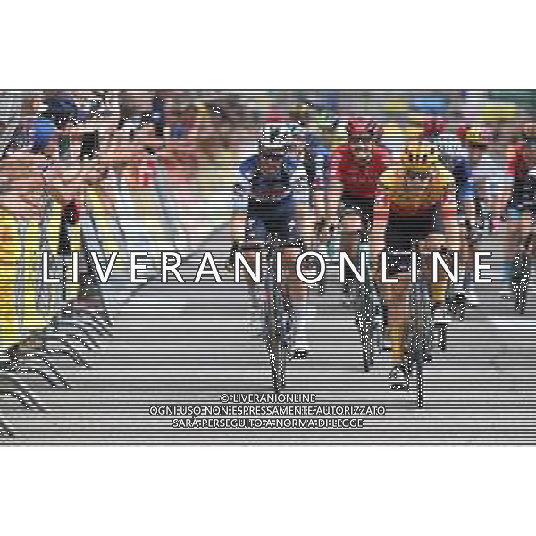 08-06-2023 Criterium Du Dauphine Libere; Tappa 05 Cormoranche Sur Saone - Salins Les Bains; 2023, Soudal - Quickstep; 2023, Uno - X; Alaphilippe, Julian; Johannessen, Tobias Halland; Salins Les Bains; ©SIROTTI / Agenzia Aldo Liverani Sas