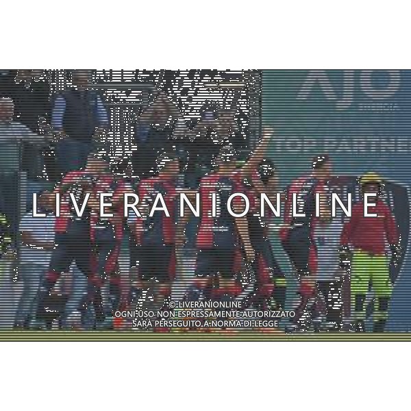 8-6-2023. Cagliari Calcio-SSC Bari. Gara andata finale play off BKT 2022/2023, stadio Unipol Domus Cagliari. Foto Salvatore Moi/Aldo Liverani s.a.s. Nella foto: Gol ed esultanta in casa, del Cagliari Calcio contro SSC Bari allo stadio Unipol Domuis di Cagliari. Segna: Gianluca Lapadula Cagliari ©MOI SALVATORE / AGENZIA ALDO LIVERANI SAS