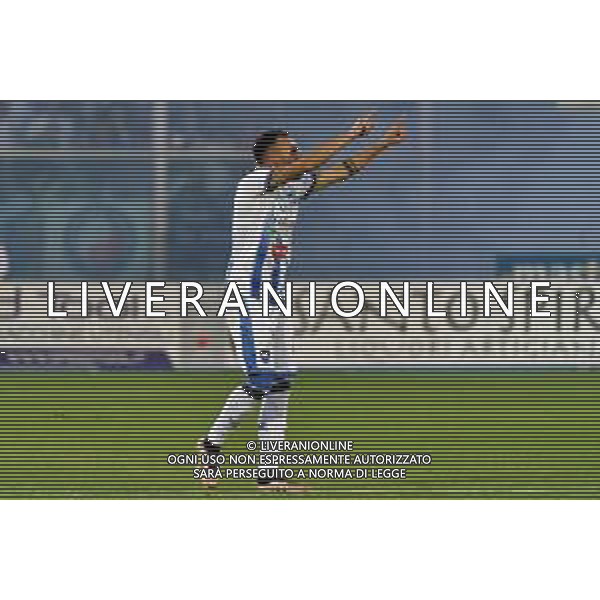 Luigi Cuppone (Pescara Calcio) celebrates after scoring a goal during the Italian soccer Serie C Playoffs match Pescara Calcio vs Calcio Foggia 1920 on June 8, 2023 at Adriatico-Giovanni Cornacchia Stadium in Pescara, Italy. Photo by Emmanuele Mastrodonato/ag. Aldo Liverani sas / AGENZIA ALDO LIVERANI SAS