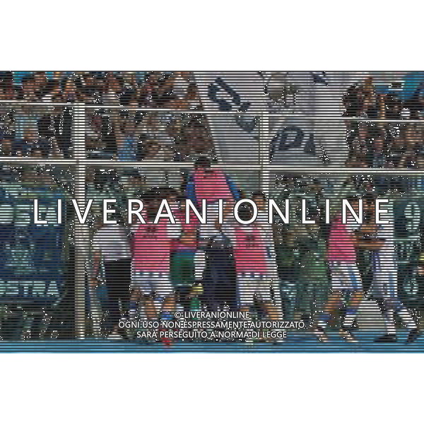 Jacopo Desogus (Pescara Calcio) celebrates after scoring a goal with teammates during the Italian soccer Serie C Playoffs match Pescara Calcio vs Calcio Foggia 1920 on June 8, 2023 at Adriatico-Giovanni Cornacchia Stadium in Pescara, Italy. Photo by Emmanuele Mastrodonato/ag. Aldo Liverani sas/ AGENZIA ALDO LIVERANI SAS