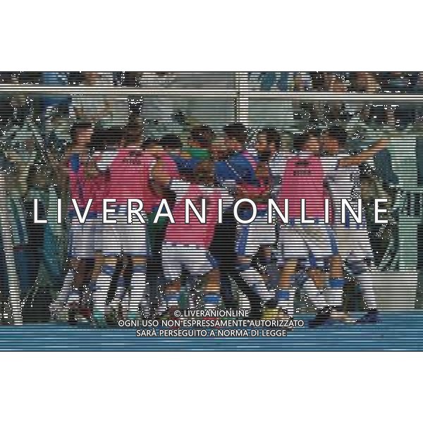 Jacopo Desogus (Pescara Calcio) celebrates after scoring a goal with teammates during the Italian soccer Serie C Playoffs match Pescara Calcio vs Calcio Foggia 1920 on June 8, 2023 at Adriatico-Giovanni Cornacchia Stadium in Pescara, Italy. Photo by Emmanuele Mastrodonato/ag. Aldo Liverani sas/ AGENZIA ALDO LIVERANI SAS