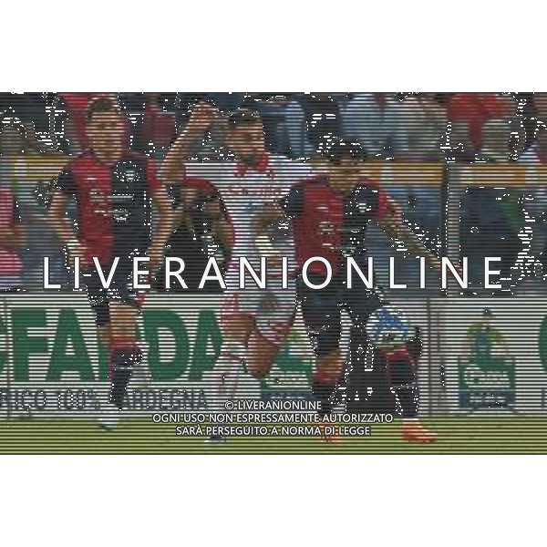 8-6-2023. Cagliari Calcio-SSC Bari. Gara andata finale play off BKT 2022/2023, stadio Unipol Domus Cagliari. Foto Salvatore Moi/Aldo Liverani s.a.s. Nella foto: Nik Prelec Cagliari, Mattia Maita Bari, Gianluca Lapdula Cagliari ©MOI SALVATORE / AGENZIA ALDO LIVERANI SAS