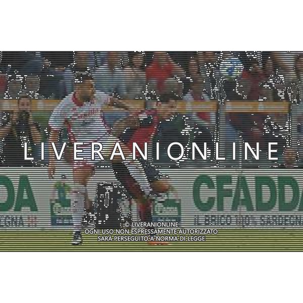 8-6-2023. Cagliari Calcio-SSC Bari. Gara andata finale play off BKT 2022/2023, stadio Unipol Domus Cagliari. Foto Salvatore Moi/Aldo Liverani s.a.s. Nella foto: Mattia Maita Bari, Gianluca Lapdula Cagliari ©MOI SALVATORE / AGENZIA ALDO LIVERANI SAS
