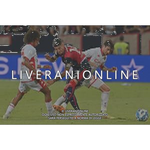 8-6-2023. Cagliari Calcio-SSC Bari. Gara andata finale play off BKT 2022/2023, stadio Unipol Domus Cagliari. Foto Salvatore Moi/Aldo Liverani s.a.s. Nella foto: Mehdi Dorval Bari, Alessandro Deiola Cagliari ©MOI SALVATORE / AGENZIA ALDO LIVERANI SAS