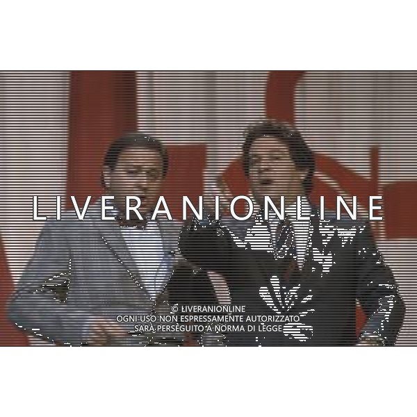 Dia- RETROSPETTIVA RENATO POZZETTO ATTORE NELLA FOTO NELLA TRASMISSIONE TELEVISIVA “ RISATISSIMA“ NELL\'ANNO 1985 CON MASSIMO BOLDI AG ALDO LIVERANI SAS