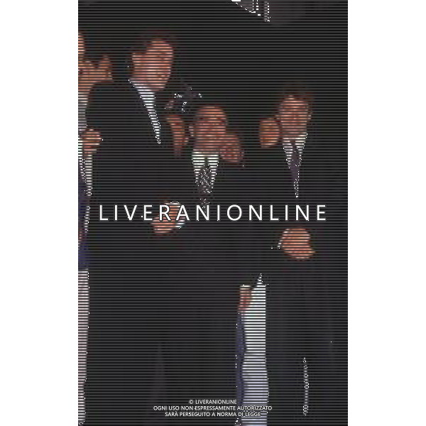 DIAP-RETROSPETTIVA ROBERT DE NIRO ATTORE NELLA FOTO ROBERT DE NIRO NELL\'ANNO 1990 A VENEZIA CON MARTIN SCORZESE AG ALDO LIVERANI SAS 