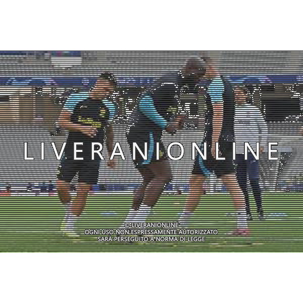 TVRG Allenamento Inter finale Champions nella foto Lautaro Martinez (Inter) SX e Romelu Lukaku (Inter) DX Istanbul (TUR) 09-06-2023 Allenamento dell\'Inter in preparazione della finale di UEFA Champions Lerague contro il Manchester City foto Roberto Garavaglia/ag. Aldo Liverani sas