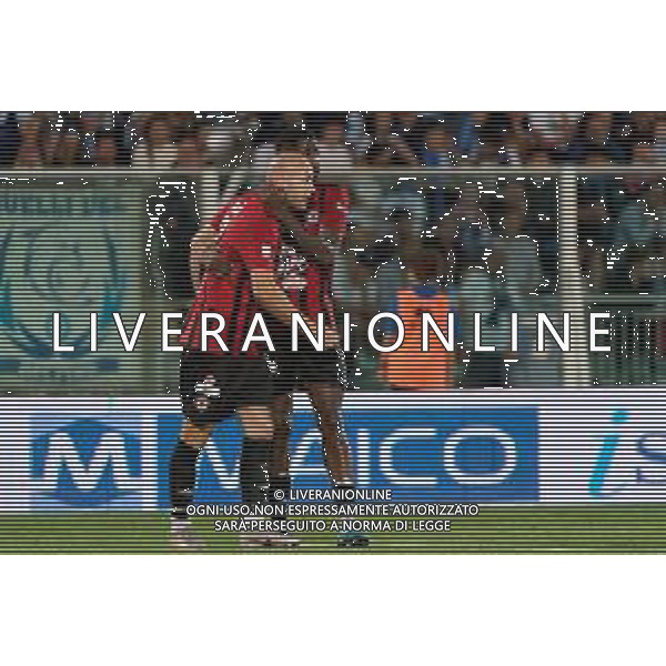 Toni Markic (Calcio Foggia 1920) and Roberto Ogunseye (Calcio Foggia 1920) during the Italian soccer Serie C Playoffs match Pescara Calcio vs Calcio Foggia 1920 on June 8, 2023 at Adriatico-Giovanni Cornacchia Stadium in Pescara, Italy. Photo by Emmanuele Mastrodonato/ag. Aldo Liverani sas