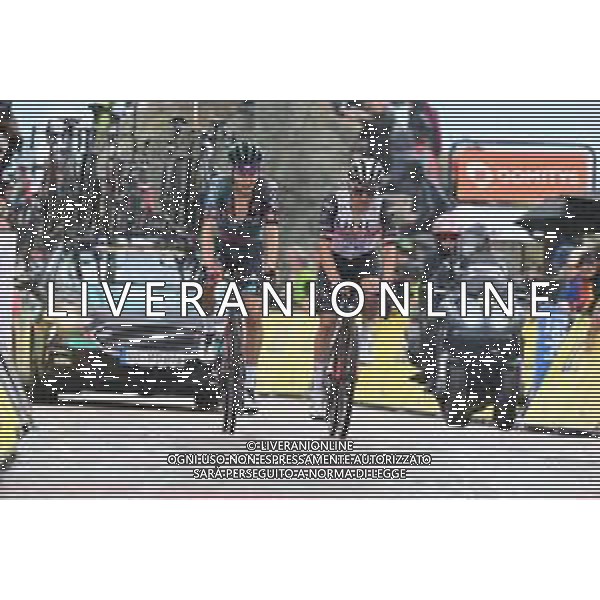 10-06-2023 Criterium Du Dauphine Libere; Tappa 07 Porte De Savoie - Col De La Croix De Fer; 2023, Bora - Hansgrohe; 2023, Uae Emirates; Buchmann, Emanuel; Majka, Rafal; Col De La Croix De Fer; ©SIROTTI / AGENZIA ALDO LIVERANI SAS