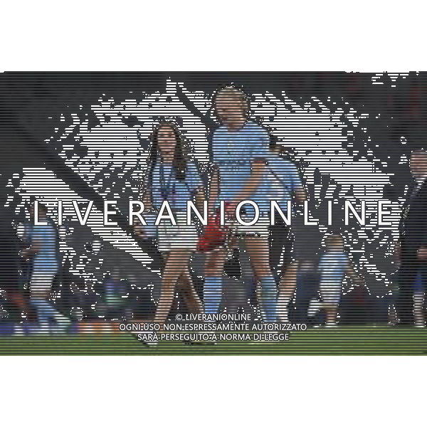 TVRG Erling Haaland (Manchester City) con la fidanzata Isabel Haugseng Johansen Manchester City vs Inter Istanbul (TUR) 10-06-2023 Ataturk Olympic Stadium Finale UEFA Champions League foto Roberto Garavaglia/ag. Aldo Liverani sas