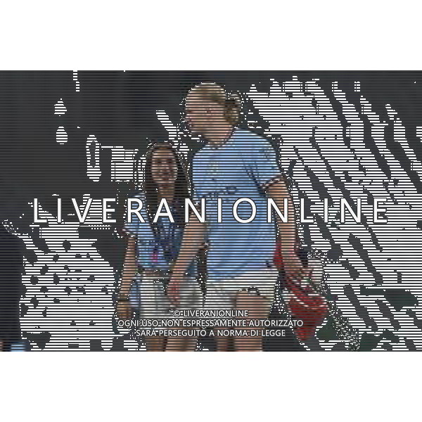 TVRG Erling Haaland (Manchester City) con la fidanzata Isabel Haugseng Johansen Manchester City vs Inter Istanbul (TUR) 10-06-2023 Ataturk Olympic Stadium Finale UEFA Champions League foto Roberto Garavaglia/ag. Aldo Liverani sas