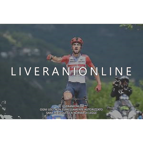 11-06-2023 Criterium Du Dauphine Libere; Tappa 08 Le Pont De Clax - Grenoble - La Bastille; 2023, Trek - Segafredo; Ciccone, Giulio; Grenoble - La Bastille; ©SIROTTI / AGENZIA ALDO LIVERANI SAS