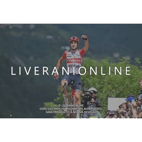 11-06-2023 Criterium Du Dauphine Libere; Tappa 08 Le Pont De Clax - Grenoble - La Bastille; 2023, Trek - Segafredo; Ciccone, Giulio; Grenoble - La Bastille; ©SIROTTI / AGENZIA ALDO LIVERANI SAS