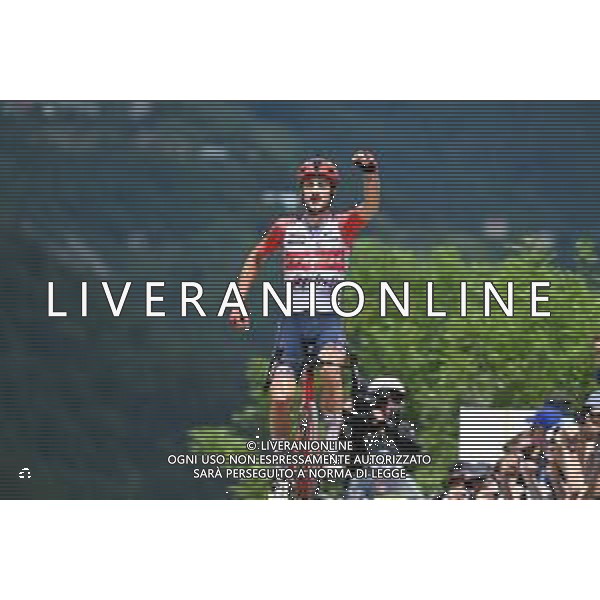 11-06-2023 Criterium Du Dauphine Libere; Tappa 08 Le Pont De Clax - Grenoble - La Bastille; 2023, Trek - Segafredo; Ciccone, Giulio; Grenoble - La Bastille; ©SIROTTI / AGENZIA ALDO LIVERANI SAS