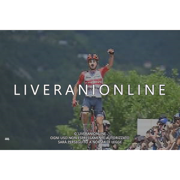 11-06-2023 Criterium Du Dauphine Libere; Tappa 08 Le Pont De Clax - Grenoble - La Bastille; 2023, Trek - Segafredo; Ciccone, Giulio; Grenoble - La Bastille; ©SIROTTI / AGENZIA ALDO LIVERANI SAS