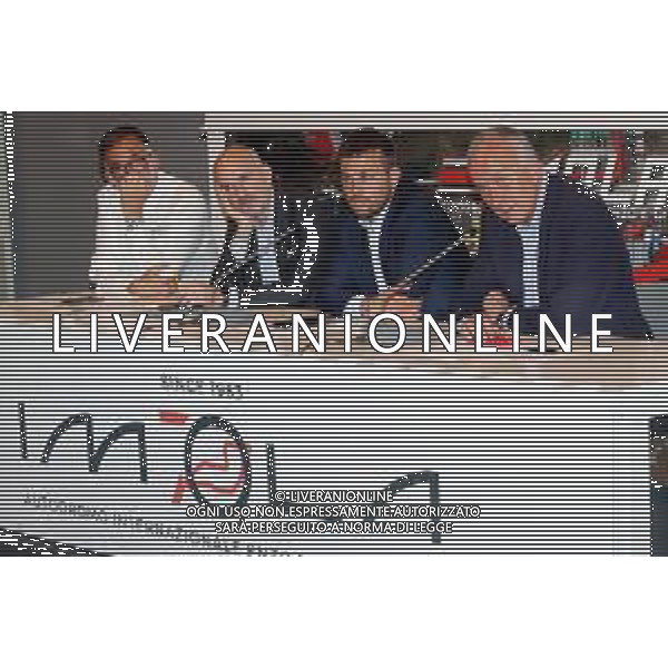 IMOLA 12 06 2023 AUTODROMO ENZO E DINO FERRARI CONFERENZA STAMPA "IMOLA SUMMER SOUND"PER LA ROMAGNA NELLA FOTO DA SINISTRA PIETRO BENVENUTI AUTODROMO,PAOLO CALVANO REGIONE EMILIA ROMAGNA,SINDACO DI IMOLA MARCO PANIERI,MAURIZIO SALVADORI TRIDENT MUSIC ©SANNA/AGENZIA ALDO LIVERANI SAS