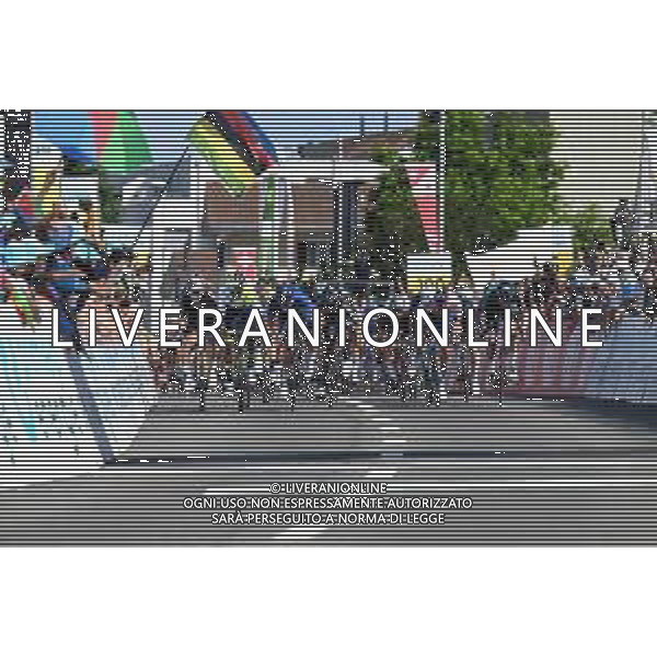 12-06-2023 Tour De Suisse; Tappa 02 Beromunster - Nottwil; 2023, Intermarche - Circus Wanty; 2023, Groupama - Fdj; 2023, Jumbo - Visma; 2023, Totalenergies; 2023, Dsm; Gyrmai Hailu, Biniam; Demare, Arnaud; Van Aert, Wout; Sagan, Peter; Bittner, Pavel; Nottwil; ©SIROTTI/AGENZIA ALDO LIVERANI SAS