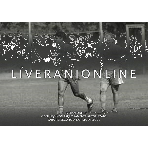 NEG-1991-1992 BOGLIASCO ALLENAMENTO SAMPDORIA CALCIO NELLA FOTO Paulo Silas do Prado Pereira meglio noto solo come Silas con vujadin boskov AG ALDO LIVERANI SAS