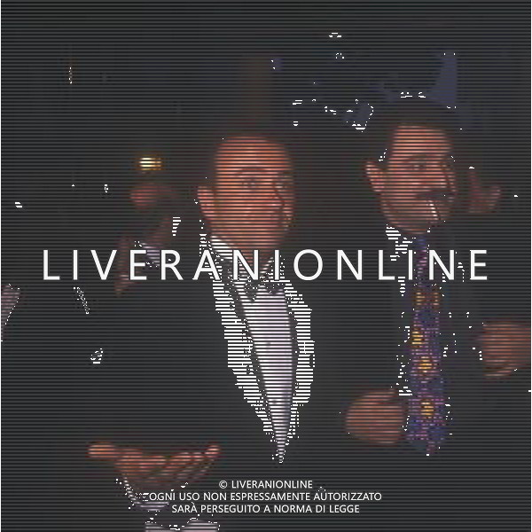 RETROSPETTIVA SERGIO VASTANO ATTORE-COMICO NELLA FOTO SERGIO VASTANO CON GIORGIO FALETTI NELL\'ANNO 1988 AG ALDO LIVERANI SAS 