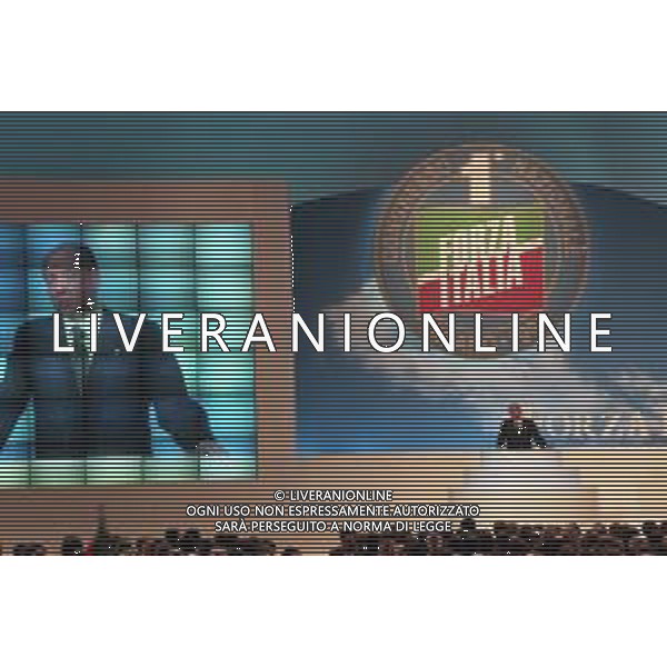 Neg Col- PRIMO CONGRESSO NAZIONALE DEL PARTITO DI FORZA ITALIA, AD ASSAGO (MILANO) DAL 16-18 APRILE 1998 NELLA FOTO IL PRESIDENTE SILVIO BERLUSCONI AG ALDO LIVERANI SAS