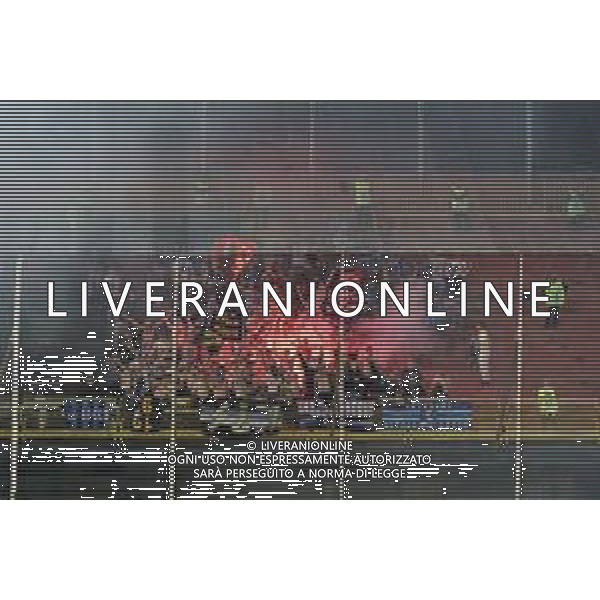 Supporters of Calcio Lecco 1912 during the Italian soccer Serie C Playoffs match Calcio Foggia vs Calcio Lecco 1912 on June 13, 2023 at Pino Zaccheria Stadium in Foggia, Italy. Photo by Emmanuele Mastrodonato/ag. Aldo Liverani sas
