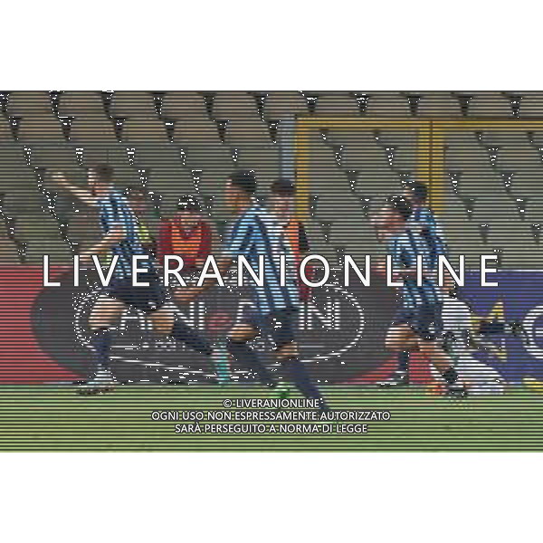 Calcio Lecco 1912 celebrates after scoring a goal during the Italian soccer Serie C Playoffs match Calcio Foggia vs Calcio Lecco 1912 on June 13, 2023 at Pino Zaccheria Stadium in Foggia, Italy. Photo by Emmanuele Mastrodonato/ag. Aldo Liverani sas