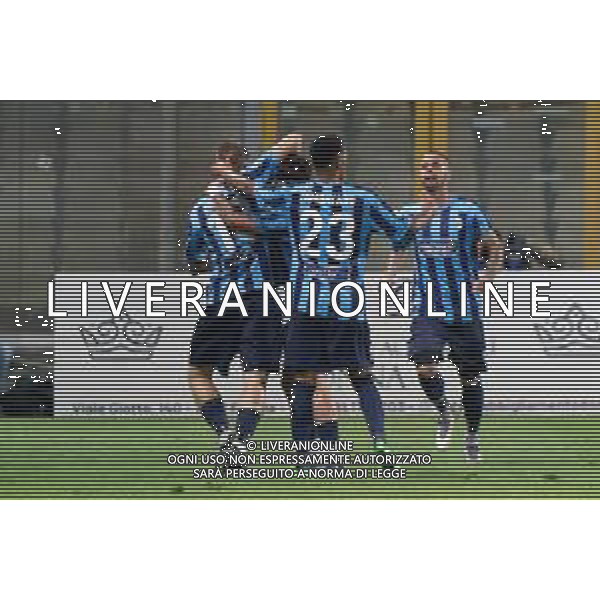 Lorenzo Pinzauti (Calcio Lecco 1912) celebrates after scoring a goal with teammates during the Italian soccer Serie C Playoffs match Calcio Foggia vs Calcio Lecco 1912 on June 13, 2023 at Pino Zaccheria Stadium in Foggia, Italy. Photo by Emmanuele Mastrodonato/ag. Aldo Liverani sas