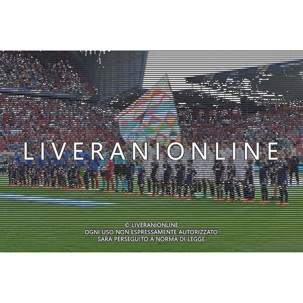 Italy and Spain teams lined up during the UEFA Nations League 2022/23 semifinal match between Spain and Italy at FC Twente Stadium on June 15, 2023 in Enschede, Netherland. Photo by Emmanuele Mastrodonato/ag. Aldo Liverani sas/ AGENZIA ALDO LIVERANI SAS -Spagna - Italia Semifinale UEFA Nations League 2022/23 Twente Stadium Enschede, Olanda 15.06.2023