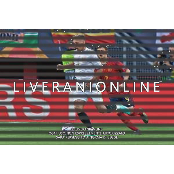 Davide Frattesi (Italy) and Gavi (Spain) during the UEFA Nations League 2022/23 semifinal match between Spain and Italy at FC Twente Stadium on June 15, 2023 in Enschede, Netherland. Photo by Emmanuele Mastrodonato/ag. Aldo Liverani sas/ AGENZIA ALDO LIVERANI SAS -Spagna - Italia Semifinale UEFA Nations League 2022/23 Twente Stadium Enschede, Olanda 15.06.2023