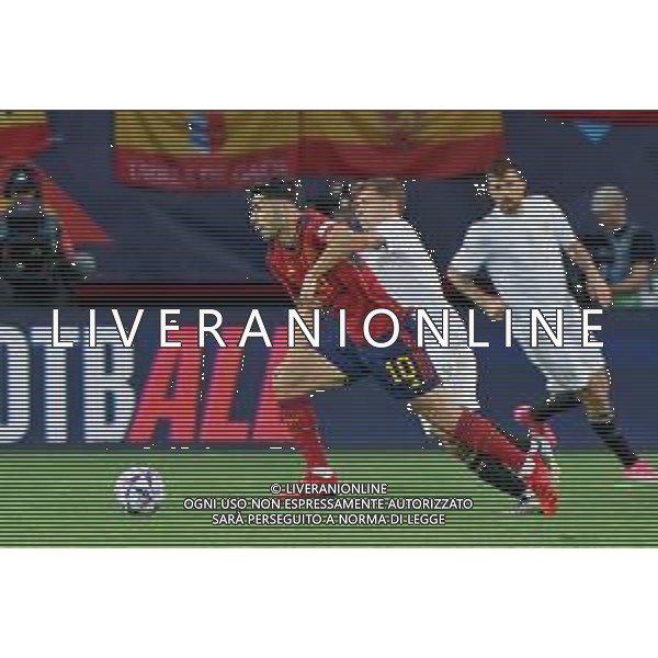 Marco Asensio (Spain) and Nicolò Barella (Italy) during the UEFA Nations League 2022/23 semifinal match between Spain and Italy at FC Twente Stadium on June 15, 2023 in Enschede, Netherland. Photo by Emmanuele Mastrodonato/ag. Aldo Liverani sas/ AGENZIA ALDO LIVERANI SAS -Spagna - Italia Semifinale UEFA Nations League 2022/23 Twente Stadium Enschede, Olanda 15.06.2023
