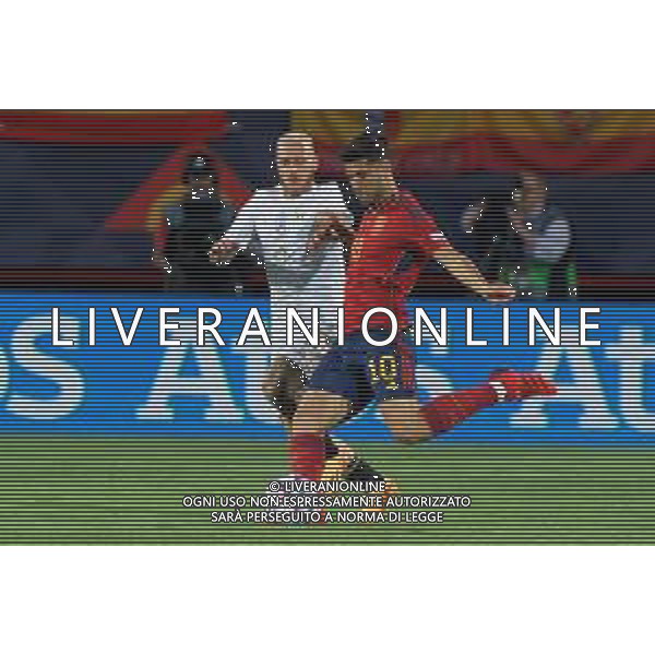 Marco Asensio (Spain) and Federico Dimarco (Italy) during the UEFA Nations League 2022/23 semifinal match between Spain and Italy at FC Twente Stadium on June 15, 2023 in Enschede, Netherland. Photo by Emmanuele Mastrodonato/ag. Aldo Liverani sas/ AGENZIA ALDO LIVERANI SAS -Spagna - Italia Semifinale UEFA Nations League 2022/23 Twente Stadium Enschede, Olanda 15.06.2023