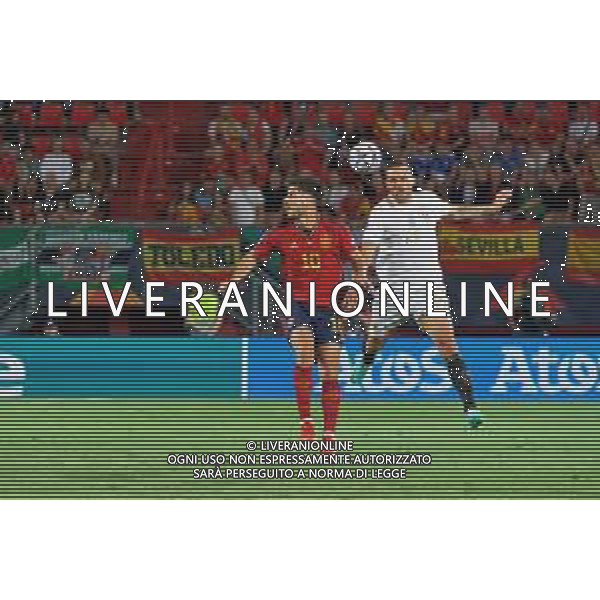 Rafael Toloi (Italy) and Marco Asensio (Spain) during the UEFA Nations League 2022/23 semifinal match between Spain and Italy at FC Twente Stadium on June 15, 2023 in Enschede, Netherland. Photo by Emmanuele Mastrodonato/ag. Aldo Liverani sas/ AGENZIA ALDO LIVERANI SAS -Spagna - Italia Semifinale UEFA Nations League 2022/23 Twente Stadium Enschede, Olanda 15.06.2023